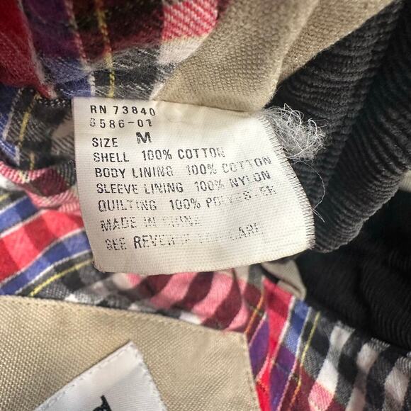 Blair Tan Twill and Corduroy Barn Jacket with Plaid Lining Size Medium - Picture 8 of 8
